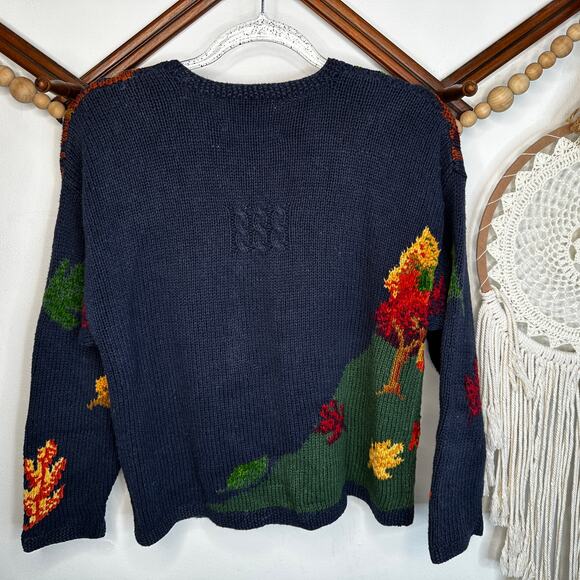Marisa Christina Fall Farm Handknit Cottagecore Button Cardigan - Picture 4 of 5